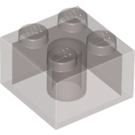 Lego kostka (kostička) 2x2, průhledná černá (6089861, 6100028)